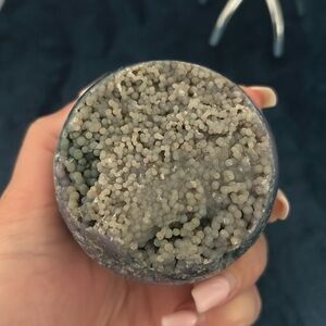 Grape agate sphere from Indonesia purple and blue size 6 gems show collection